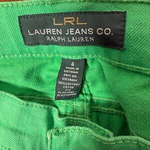 LRL Lauren Jeans Ralph Lauren Lime Green Pants Modern Straight Ankle (Size 4)